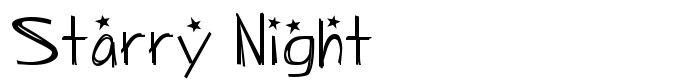 шрифт Starry Night