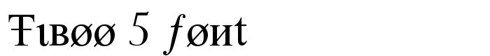 предпросмотр шрифта Tiboo 5 font