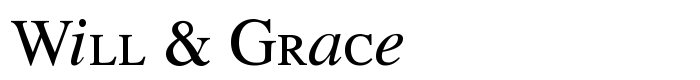 шрифт Will & Grace