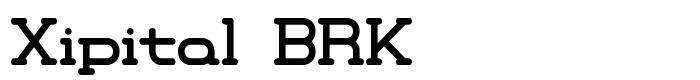 шрифт Xipital BRK