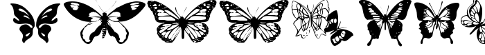 предпросмотр шрифта Butterflies