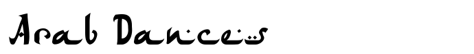 шрифт Arab Dances