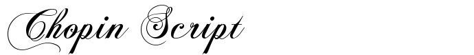 шрифт Chopin Script