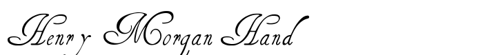 шрифт Henry Morgan Hand