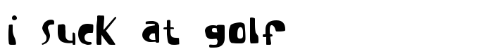 шрифт I suck at golf
