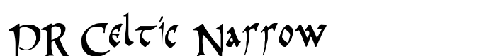 шрифт PR Celtic Narrow