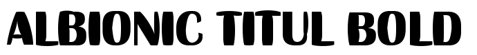 шрифт Albionic Titul Bold