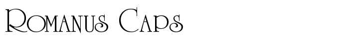 шрифт Romanus Caps