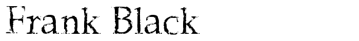 шрифт Frank Black