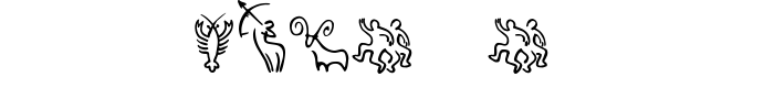 шрифт SL Zodiac Icons