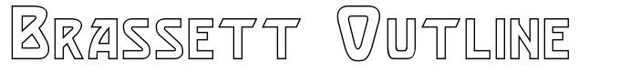 шрифт Brassett Outline