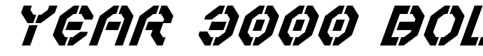 шрифт Year 3000 Bold Italic