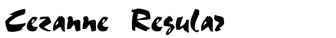 шрифт Cezanne Regular