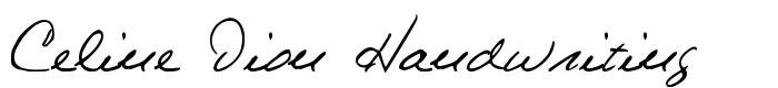 предпросмотр шрифта Celine Dion Handwriting