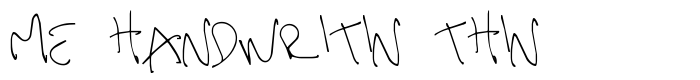 шрифт Me Handwritin Thin
