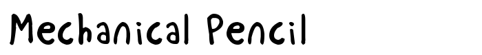 шрифт Mechanical Pencil