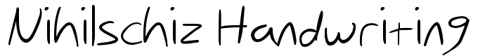 шрифт Nihilschiz Handwriting