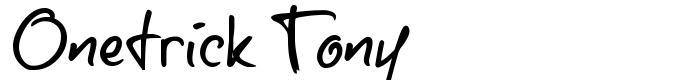 шрифт Onetrick Tony