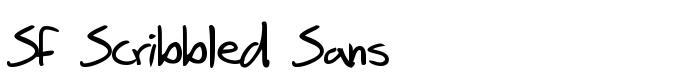 предпросмотр шрифта SF Scribbled Sans