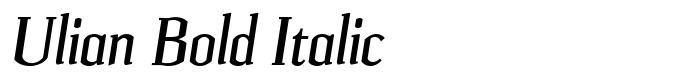предпросмотр шрифта Ulian Bold Italic