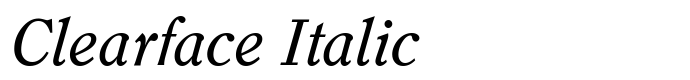 предпросмотр шрифта Clearface Italic