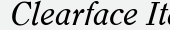шрифт Clearface Italic