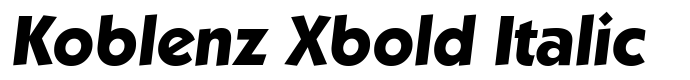 шрифт Koblenz Xbold Italic