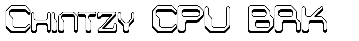 предпросмотр шрифта Chintzy CPU BRK