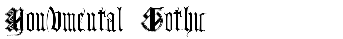 шрифт Monumental Gothic