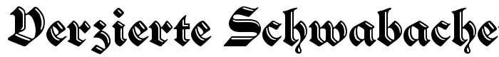 шрифт Verzierte Schwabacher