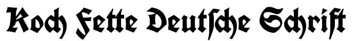 предпросмотр шрифта Koch Fette Deutsche Schrift