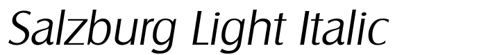 предпросмотр шрифта Salzburg Light Italic