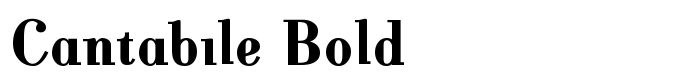 шрифт Cantabile Bold