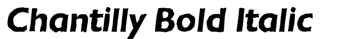 шрифт Chantilly Bold Italic