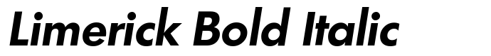 шрифт Limerick Bold Italic