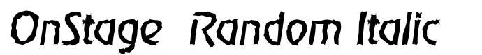 шрифт OnStage  Random Italic