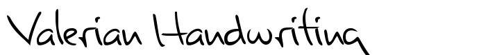 шрифт Valerian Handwriting