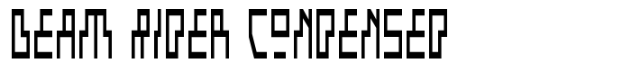 шрифт Beam Rider Condensed