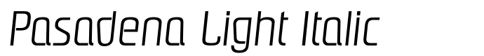 предпросмотр шрифта Pasadena Light Italic