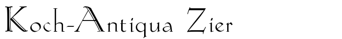 шрифт Koch-Antiqua Zier