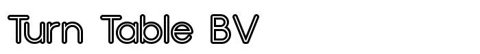 шрифт Turn Table BV