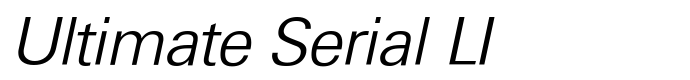 шрифт Ultimate Serial LI