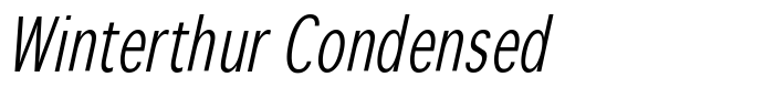 предпросмотр шрифта Winterthur Condensed