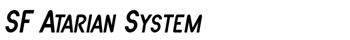 предпросмотр шрифта SF Atarian System