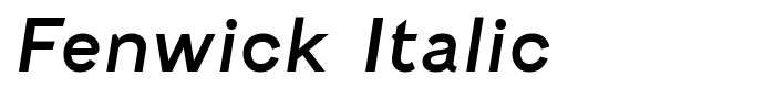 предпросмотр шрифта Fenwick Italic