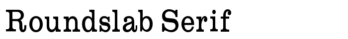 шрифт Roundslab Serif