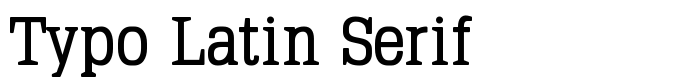шрифт Typo Latin Serif