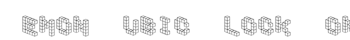 предпросмотр шрифта Demon Cubic Block Font