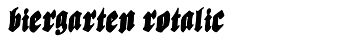 шрифт Biergarten Rotalic 
