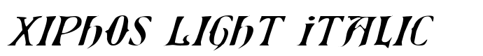 шрифт Xiphos Light Italic